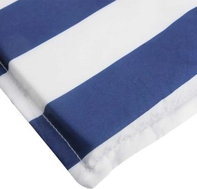 vidaXL Μαξιλάρι Ξαπλώστρας Μπλε &amp; Λευκό Ριγέ από Ύφασμα Oxford