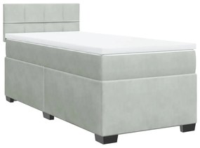 ΚΡΕΒΑΤΙ BOXSPRING ΜΕ ΣΤΡΩΜΑ ΑΝΟΙΧΤΟ ΓΚΡΙ 100X200 ΕΚ. ΒΕΛΟΥΔΙΝΟ 3288534