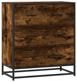 vidaXL Sideboard Καπνιστή βελανιδιά Κατασκευασμένο ξύλο και μέταλλο