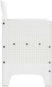 vidaXL Καρέκλα Κήπου 4 pcs Λευκό 53 x 49 x 85 εκ. Πολυπροπυλένιο