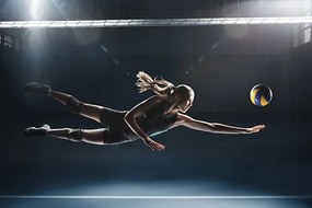 Φωτογραφία Volleyball player jumping to the ball, Stanislaw Pytel