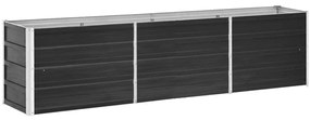 vidaXL Ζαρντινιέρα Υπερυψωμένη Ανθρακί 240x40x45 εκ. Γαλβαν. Χάλυβας