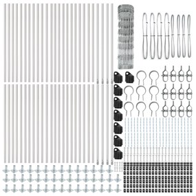 vidaXL Field Fence 0.8x100 μ Γαλβανισμένος χάλυβας