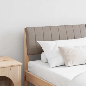 vidaXL Ταπετσαρισμένο κεφαλάρι Taupe 160 cm Στερεά ξυλεία πεύκου