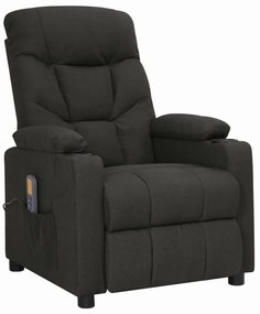 vidaXL Πολυθρόνα Μασάζ με Ανύψωση Μαύρη Υφασμάτινη