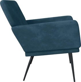 vidaXL Πάγκος Μπλε 108x79x79 εκ. Βελούδινος