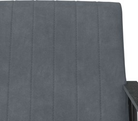 vidaXL Πολυθρόνα Σκούρο Γκρι 59 x 75 x 78 εκ Βελούδο