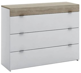 MY BOX ΚΟΜΟΤΑ 3ΣΥΡΤΑΡΙΑ SONOMA ΣΚΟΥΡΟ ΛΕΥΚΟ HIGH GLOSS 105x45xH78cm - 09-0785 - 09-0785