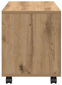 vidaXL Ντουλάπι Τροχήλατο Αρτισιανή Δρυς 72x33x42,5 εκ. Επεξ. Ξύλο