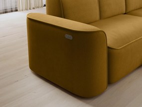 Γωνιακός καναπές Umbert-Moustardi-Δεξιά