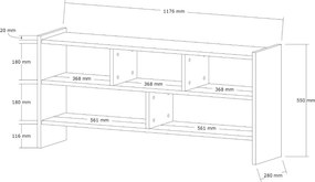 Έπιπλο Τηλεόρασης Πεύκο Atlantic PERA 117,5x28x55