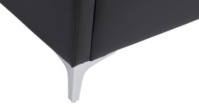 Καναπές Τριθέσιος NELLIE με PU Μαύρο 163x71x71Υ εκ. 163x71x71 εκ.