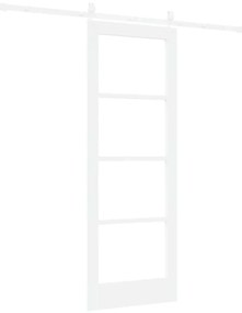 vidaXL Ολισθητή Πόρτα Λευκό 73.5 x 198.5 εκ. Ξύλο και μέταλλο
