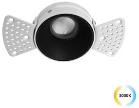 Χωνευτό Φωτιστικό Σποτ Trimless Alea LED IP44 12W 3000K 38° Μαύρο 3914-111B-3-S-38 Viokef 3914-111B-3-S-38 Μαύρο
