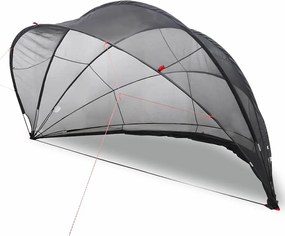 vidaXL Θόλος πισίνας Μαύρο 430 x 430 x 210 εκ.