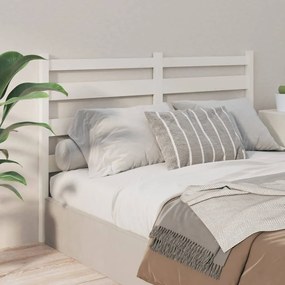 vidaXL Κεφαλάρι Κρεβατιού Λευκό 166 x 4 x 100 εκ. Μασίφ Ξύλο Πεύκου
