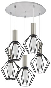 Φωτιστικό Οροφής Πολύφωτο Homelighting 77-8440 Nickel
