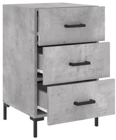 vidaXL Κομοδίνο Γκρι Σκυροδέματος 40x40x66 εκ. από Επεξεργασμένο Ξύλο