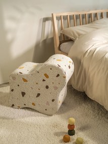 Terrazzo Πουφ Σκαμπο Cloud Υφασμα Μπουκλε / Σενιλ Υπόλευκο