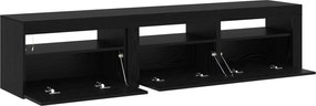 vidaXL Ντουλάπι TV 2 pcs Μαύρη Οξυά 180 x 35 x 40 εκ