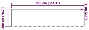 vidaXL Κουρτίνες με κουρτίνες Floral Λευκό Πολυεστέρας