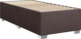 vidaXL Κρεβάτι Boxspring με Στρώμα Σκούρο Καφέ 90x200 εκ. Υφασμάτινο