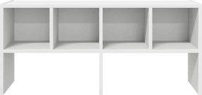 vidaXL Ράφι παπουτσιών στοιβαζόμενο λευκό 89,5x30x40 cm