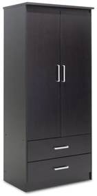 Ντουλάπα ρούχων δίφυλλη OLYMPUS pakoworld χρώμα wenge 81x57x183εκ