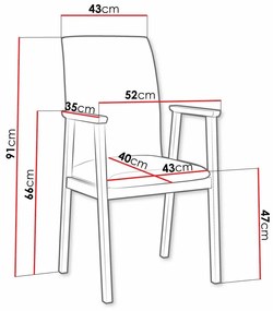 Καρέκλα Victorville 336, Σκούρο γκρι, Sonoma οξιά, 91x43x40cm, 7 kg, Ταπισερί, Ξύλινα, Μπράτσα, Ξύλο: Σημύδα | Epipla1.gr