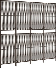 vidaXL Διαχωριστικό Δωματίου 4 Πάνελ Καφέ από Συνθετικό Ρατάν