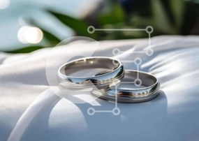 Intra Συλλεκτικό Ξύλινο Παζλ Plywood 4mm - Ασημένιες βέρες σε λευκό σεντόνι με φως του ήλιου Σε Ξύλινο Κουτί - Διαστάσεις Puzzle: 10x10 cm – 25 κομμάτια