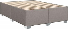 vidaXL Κρεβάτι Boxspring με Στρώμα Taupe 160x200 εκ. Υφασμάτινο