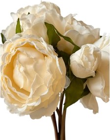 Τεχνητό Μπουκέτο Λουλουδιών Λευκό 40cm 3443/wh-507