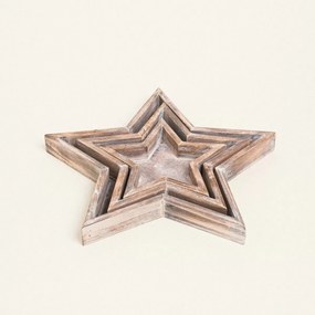 Beauty Home ΞΥΛΙΝΟ ΑΣΤΕΡΙ 14 x 15 x 3 CM