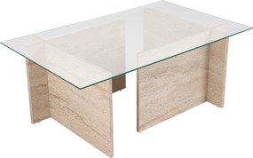 Τραπεζάκι Σαλονιού Τραβερτίνη VETRINO 105x65x40
