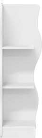 vidaXL Γωνιακό ράφι Λευκό 34 x 33 x 102 εκ Επεξεργασμένο Ξύλο