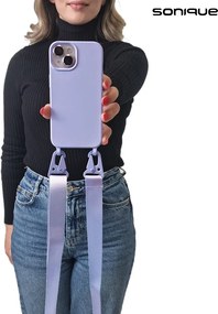 Θήκη Σιλικόνης με Strap CarryHang Sonique Realme C55 Λιλά