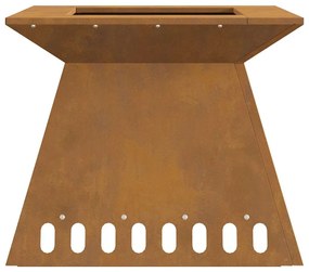 vidaXL Φωτιά Καφέ 48 x 48 x 40 εκ Ατσάλι σκληρυθέν στον αέρα
