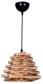 Ceiling light Ava E27 natural-black 20x20x65cm 20x20x65 εκ.