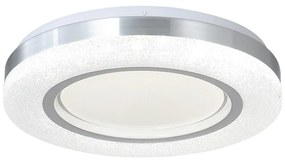 InLight Πλαφονιέρα οροφής LED 54W 3CCT (by tuya) από λευκό και ασημί ακρυλικό D:40cm (42016-B)