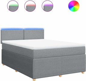 vidaXL Κρεβάτι Boxspring με Στρώμα Αν. Πράσινο 160x200εκ Υφασμάτινο