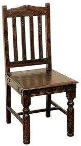 ΕΣ332 RAWAT Καρέκλα Ξύλο Sheesham Καρυδί  45x51x100cm, 2 Τεμάχια