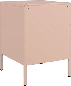 VidaXL Κομοδίνα 2 τεμ. Ροζ 36x39x50,5 εκ. από Χάλυβα
