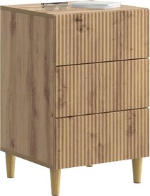 vidaXL Κομοδίνο Artisan Δρυς 43 x 41 x 66,5 εκ. Επεξεργασμένο Ξύλο