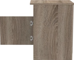 Κομοδίνο Galdi pakoworld σε sonoma truffle απόχρωση 40x45x60εκ