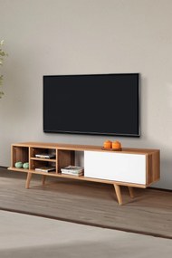 Έπιπλο Τηλεόρασης Καρυδί / Λευκό DAGE 160x35x18