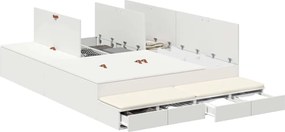 vidaXL Κρεβάτι με αποθηκευτικό χώρο Λευκό 140 cm Επεξεργασμένο ξύλο