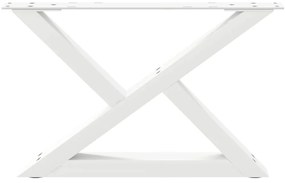 vidaXL Πόδια Τραπεζιού Σαλονιού 2 τεμ. Λευκά 60x(30-31,3) εκ. Ατσάλι