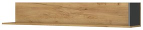 Ράφι Santes Χρυσό Δρυς-Γραφίτης 155x27x24.5cm - TO-SANTES155 - TO-SANTES155