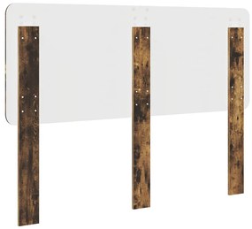 vidaXL Κεφαλάρι Καπνιστό Δρύς 120 cm Επεξεργασμένο ξύλο